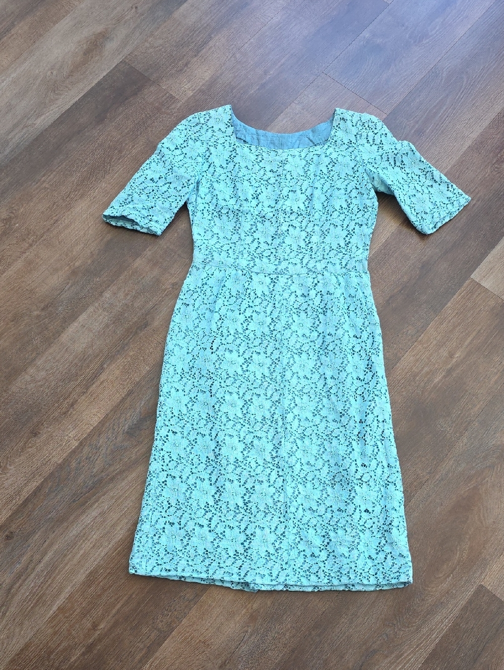 Vintage 50s/60s Mint Lace Midi Dress